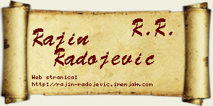 Rajin Radojević vizit kartica
